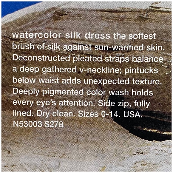 2005 Anthro “Watercolor Silk Dress” by C.C. Outlaw - Picture 10 of 16